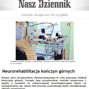 Armeo – neurorehabilitacja kończyn górnych